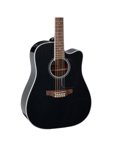 Takamine GD38CE BLK - 12 String Semi Acoustic Guitar with BAG